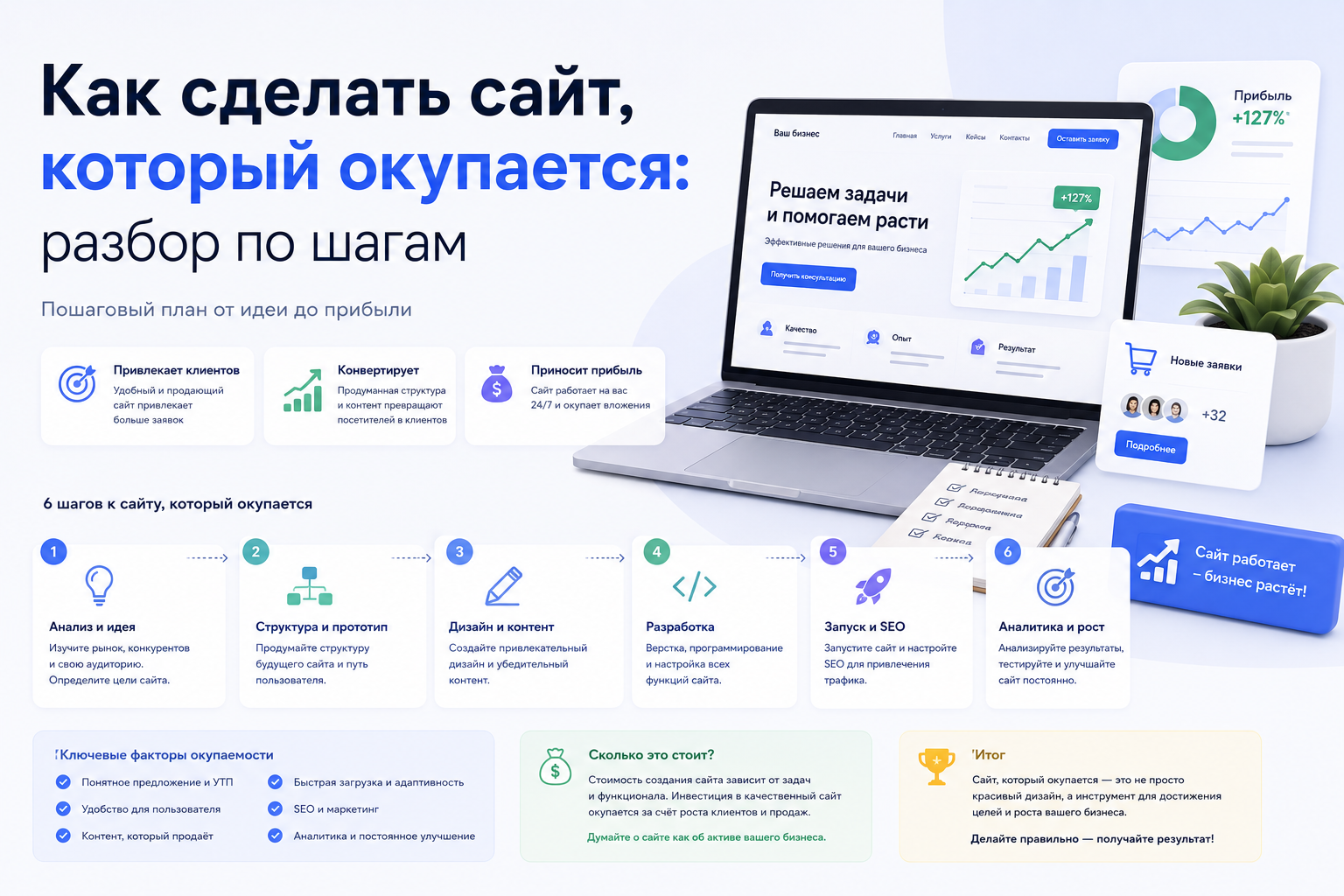 Как сделать сайт, который окупается: разбор по шагам