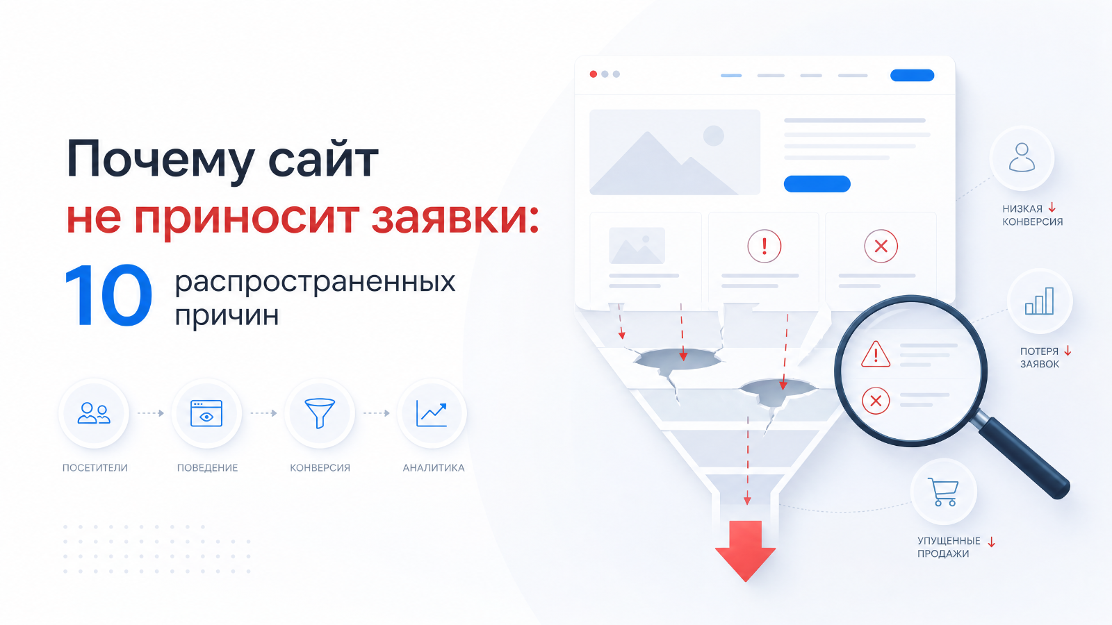 Почему сайт не приносит заявки: 10 распространенных причин