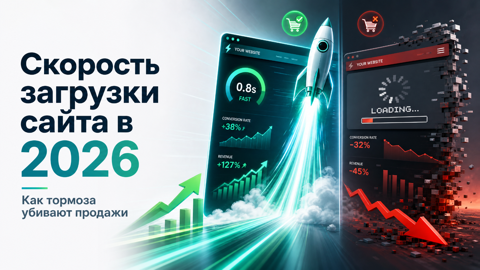 Скорость загрузки сайта в 2026: как тормоза убивают продажи