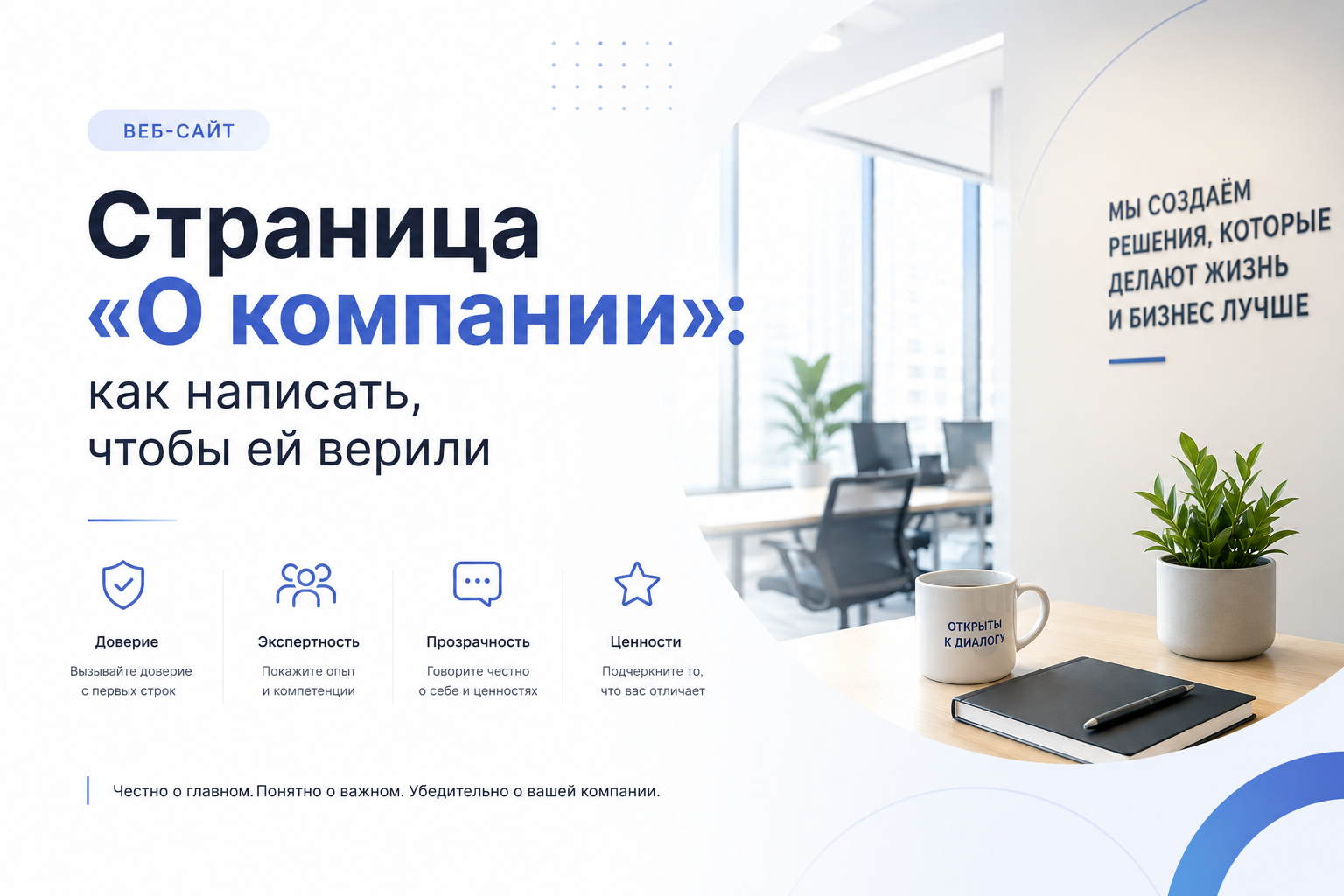 Страница «О компании»: как написать, чтобы ей верили